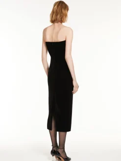 Abito a bustier in velluto