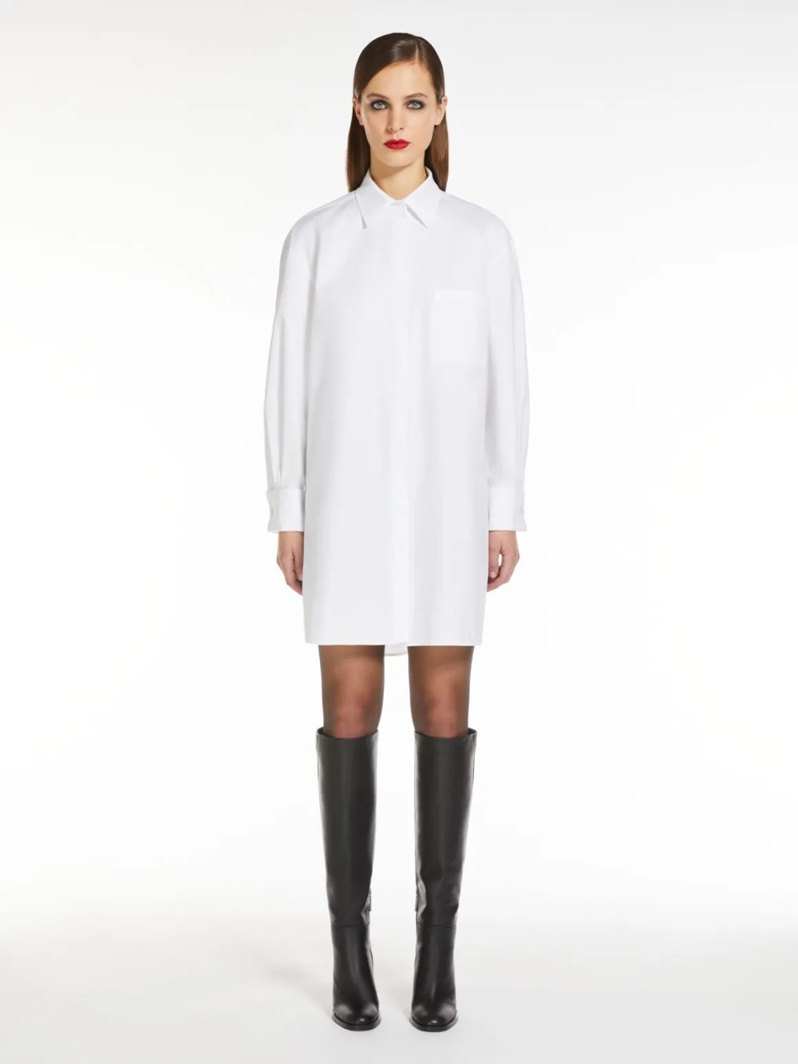 Abito a camicia in twill di cotone