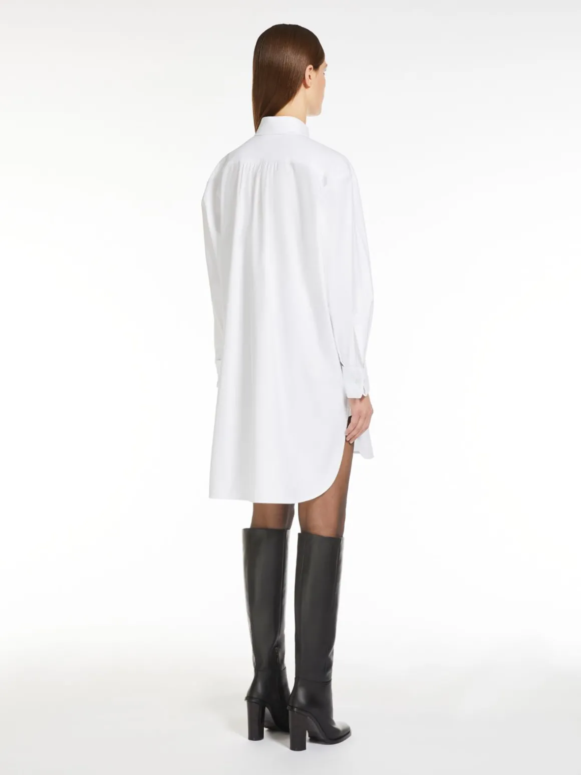 Abito a camicia in twill di cotone