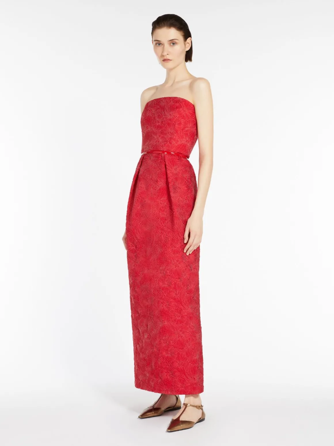 Abito bustier in cloqué