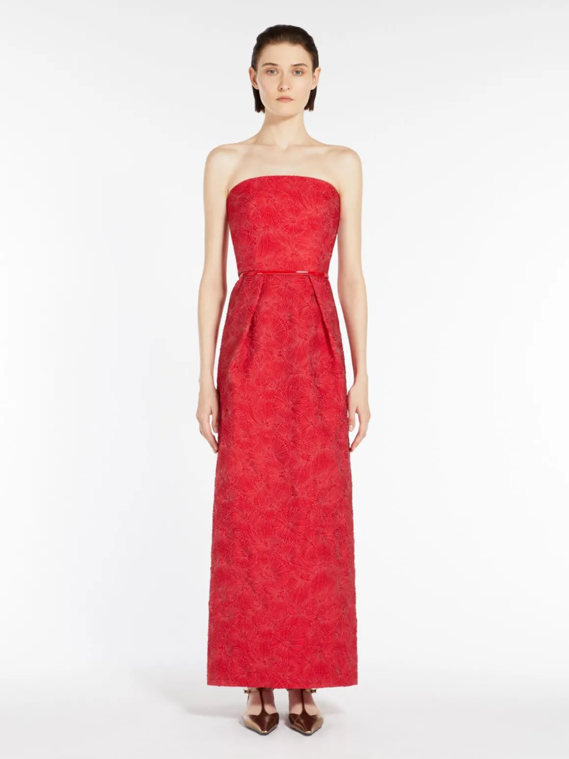 Abito bustier in cloqué