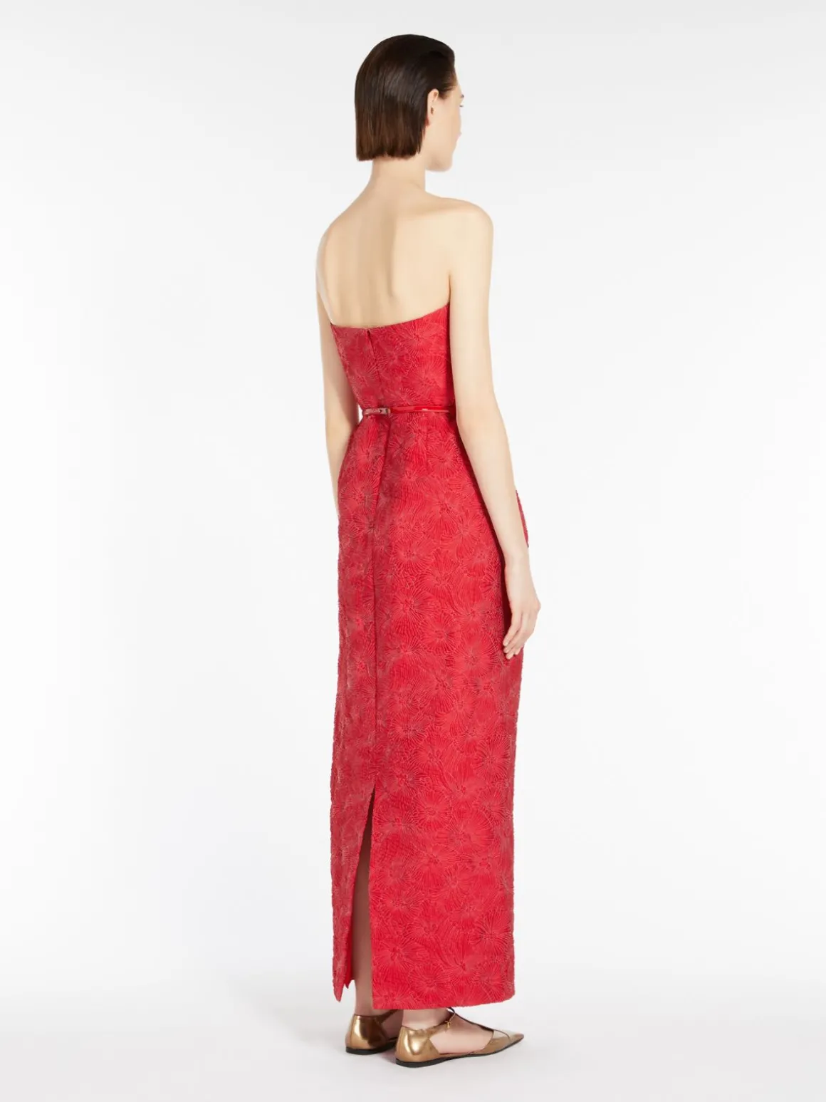 Abito bustier in cloqué