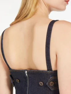 Abito bustier in denim