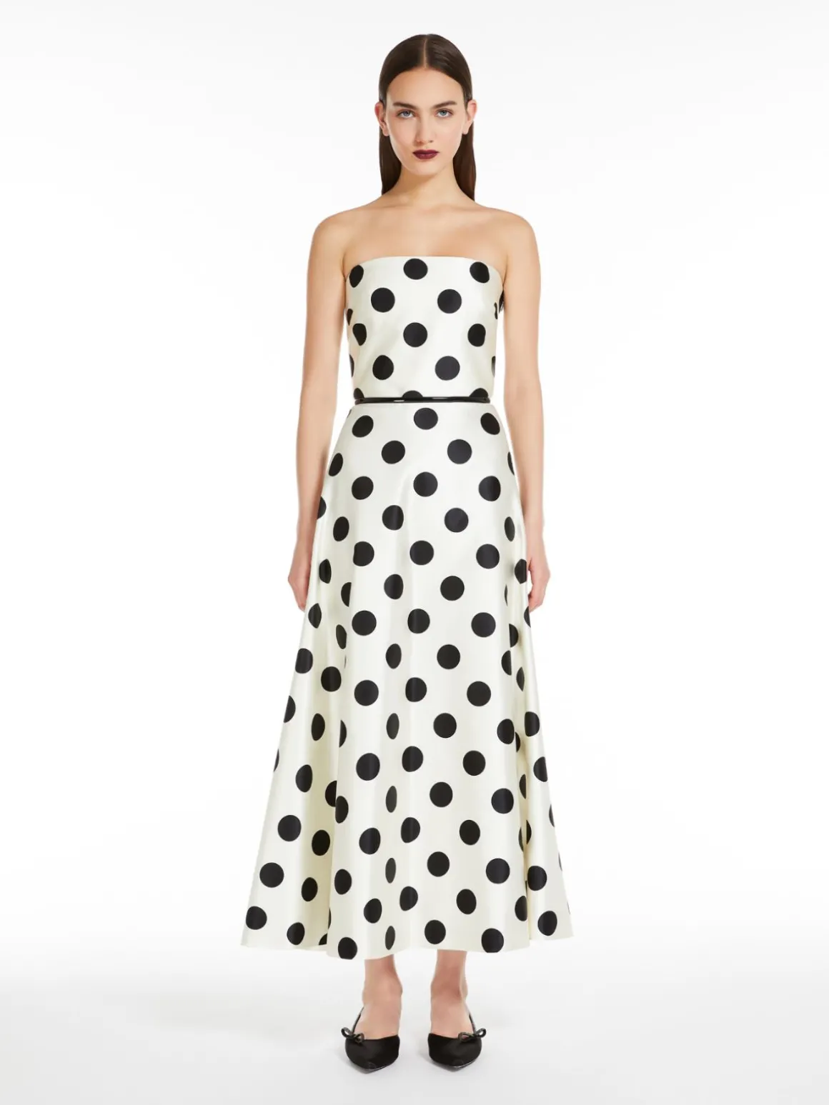 Abito bustier in duchesse