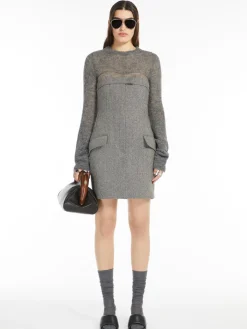 Abito bustier in tweed