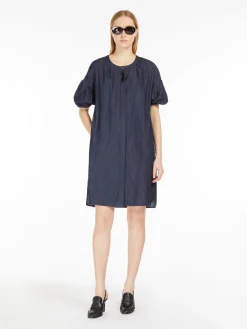 Abito corto in denim leggero