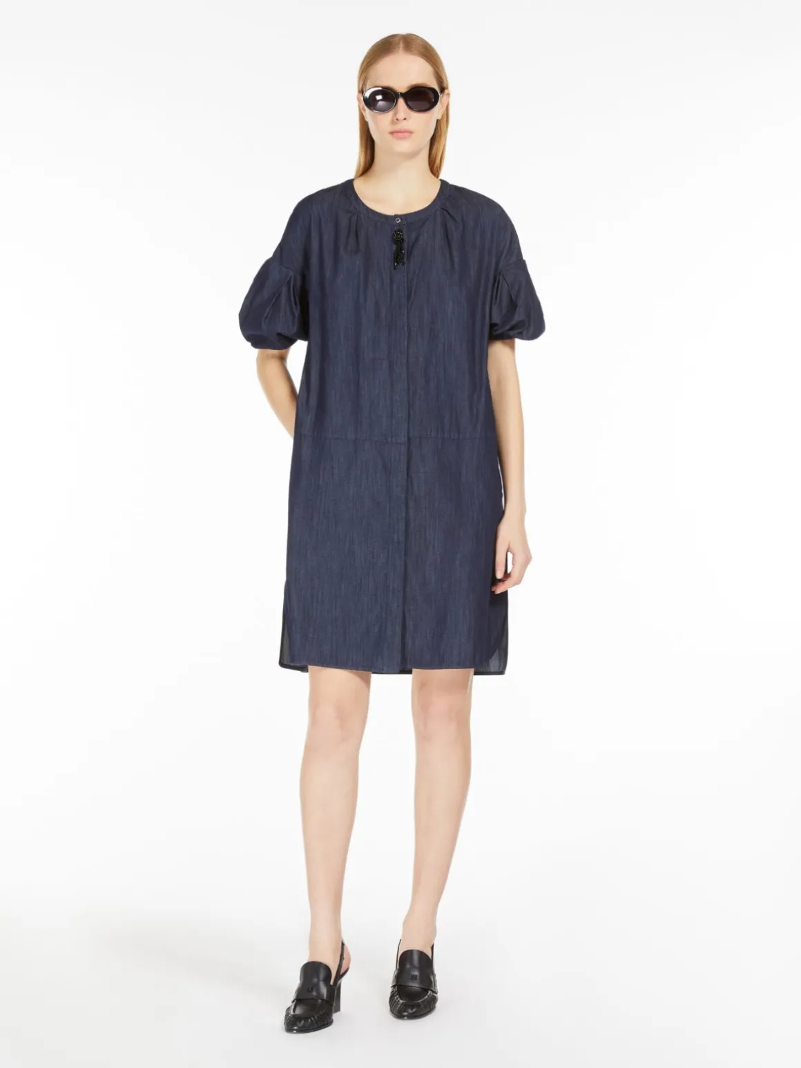 Abito corto in denim leggero
