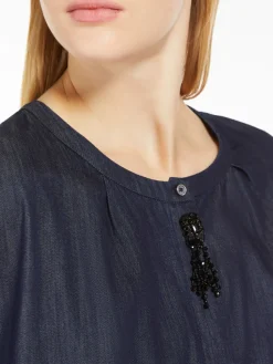 Abito corto in denim leggero