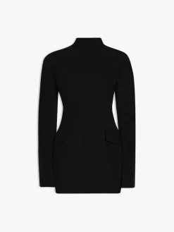 Abito corto in gabardina stretch - KLEPSYDRA CAPSULE