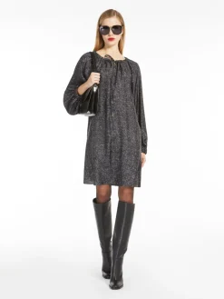 Abito corto in twill stampato