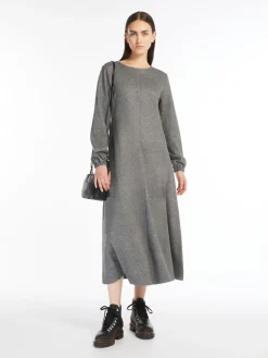 Abito fluido in jersey jacquard