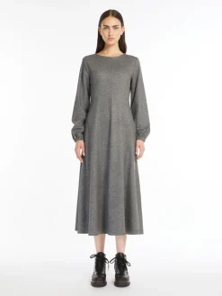 Abito fluido in jersey jacquard