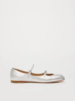 Ballerine in nappa laminata
