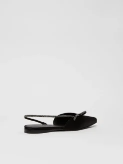 Ballerine slingback in raso