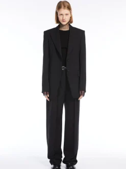 Blazer aderente in lana stretch