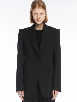 Blazer aderente in lana stretch
