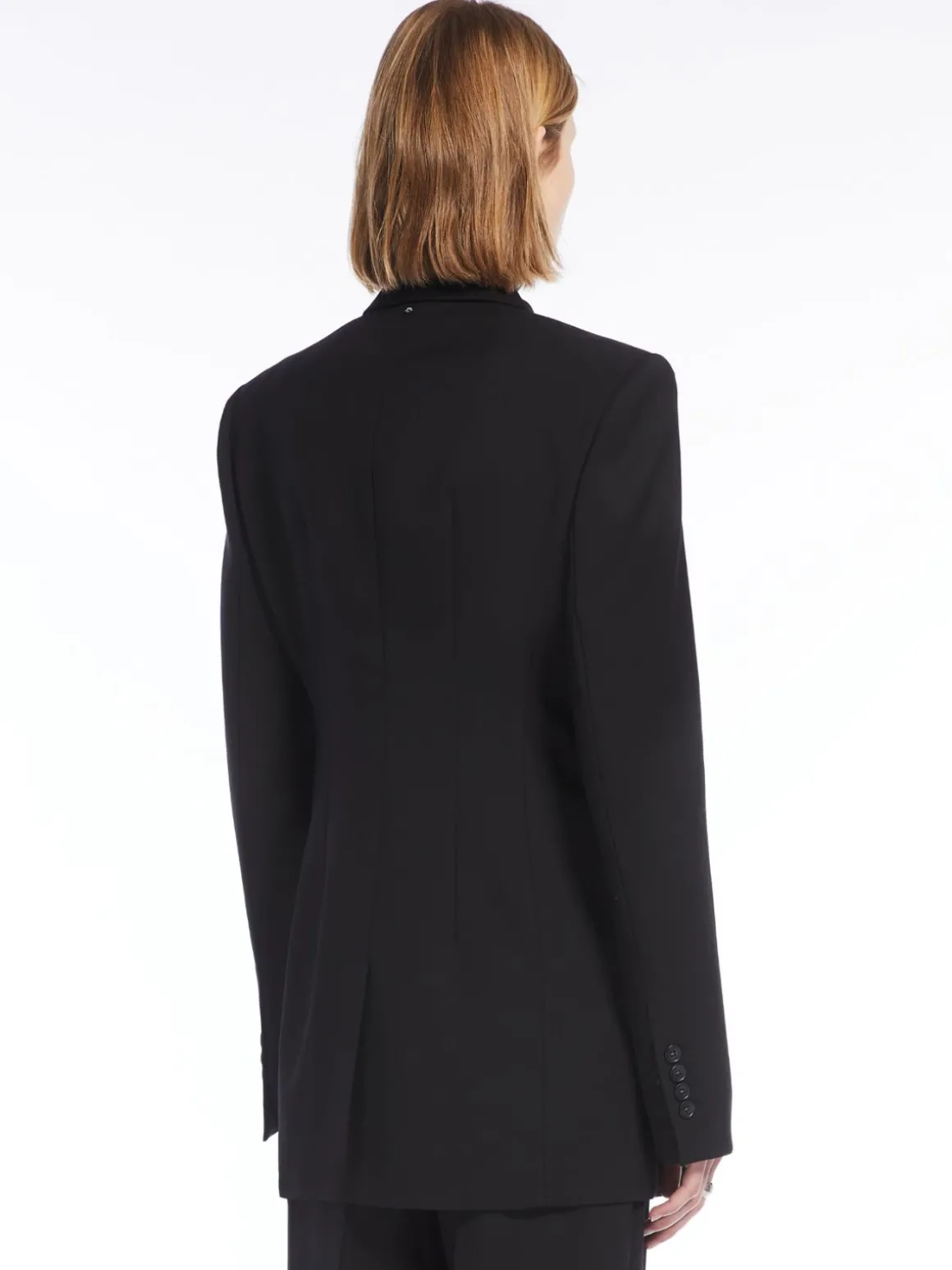 Blazer aderente in lana stretch