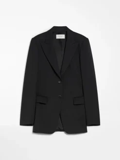 Blazer aderente in lana stretch