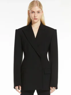 Blazer doppio petto in lana stretch - KLEPSYDRA CAPSULE