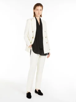 Blazer doppiopetto in granité di lana