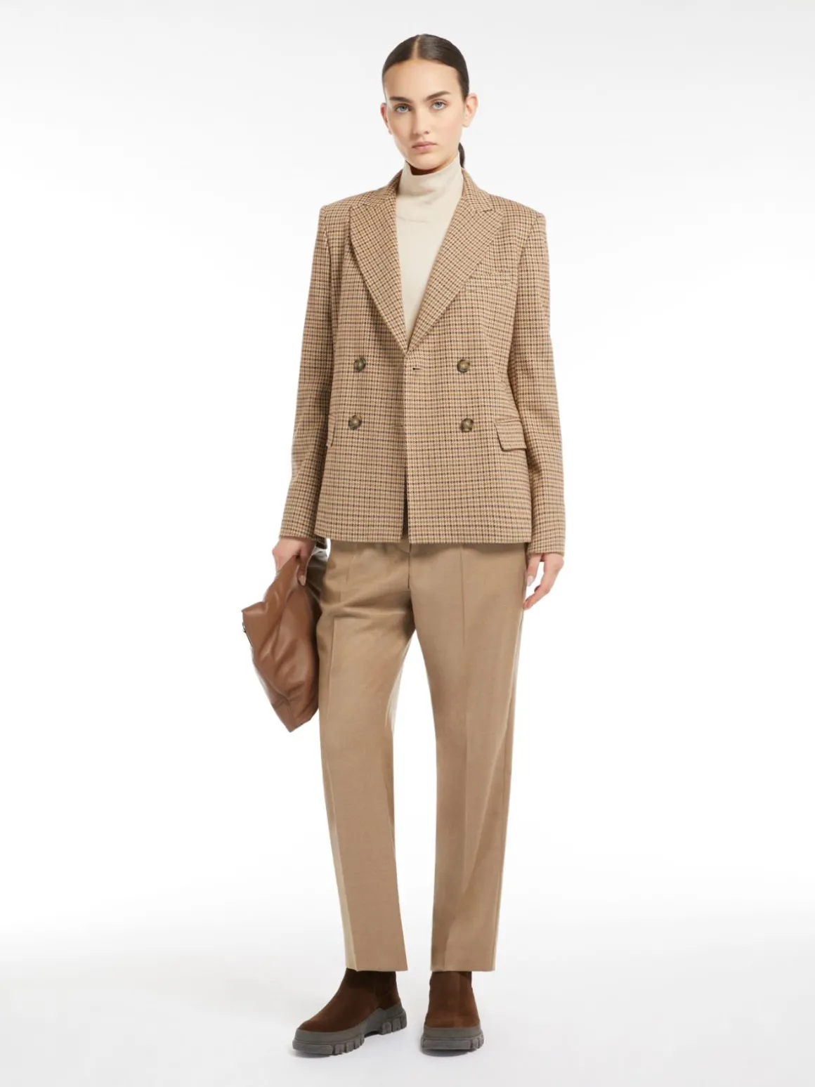 Blazer doppiopetto in jersey jacquard
