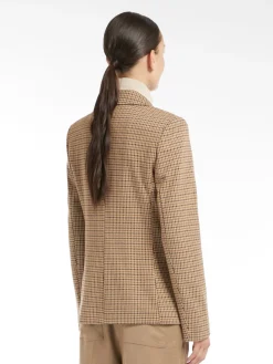 Blazer doppiopetto in jersey jacquard