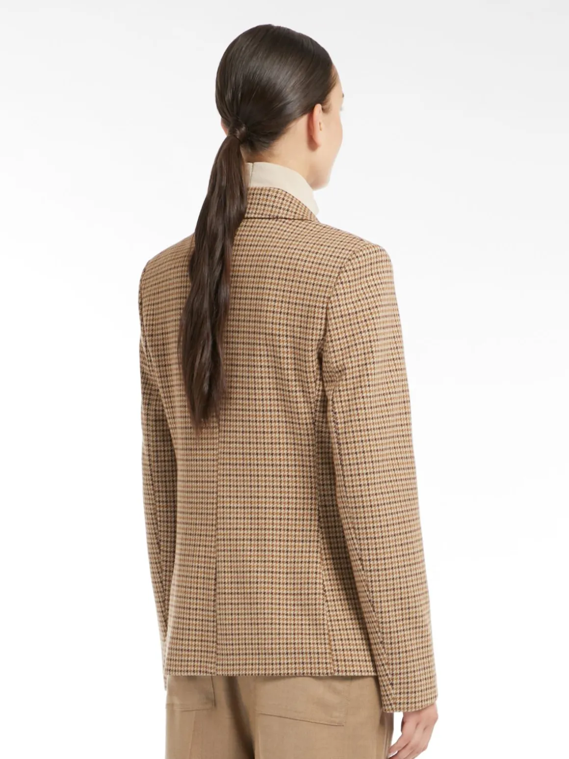 Blazer doppiopetto in jersey jacquard