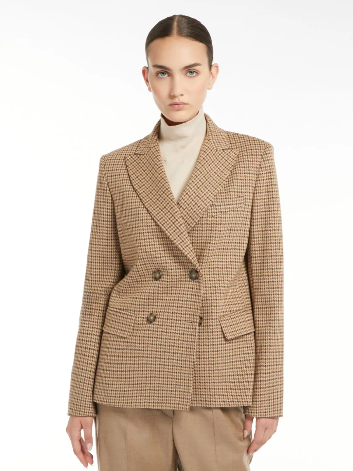 Blazer doppiopetto in jersey jacquard