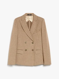 Blazer doppiopetto in jersey jacquard