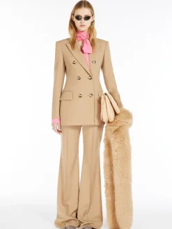 Blazer doppiopetto in lana stretch