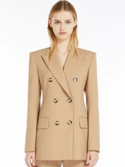 Blazer doppiopetto in lana stretch