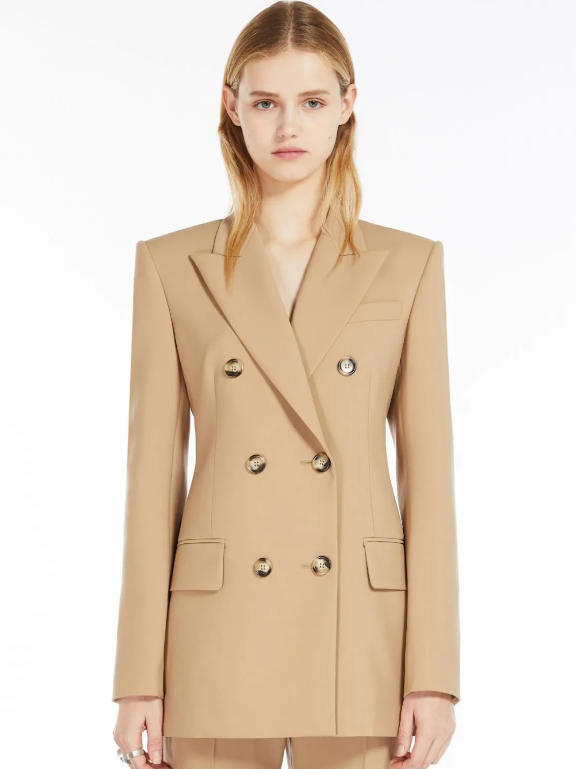 Blazer doppiopetto in lana stretch