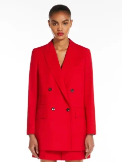 Blazer dritto in tela di lana