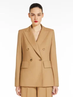 Blazer in gabardina di lana