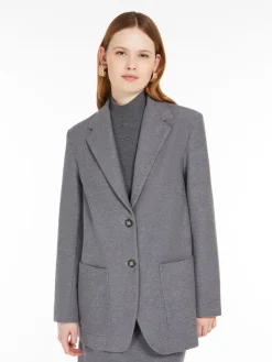 Blazer in jersey di flanella