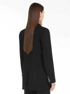 Blazer in lana crêpe