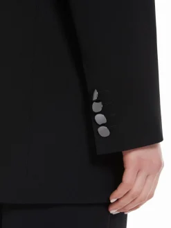 Blazer in lana crêpe