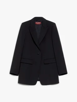 Blazer in lana crêpe