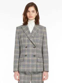 Blazer in lana disegnata