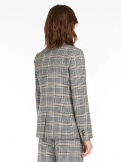 Blazer in lana disegnata