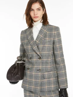 Blazer in lana disegnata