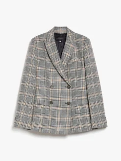 Blazer in lana disegnata