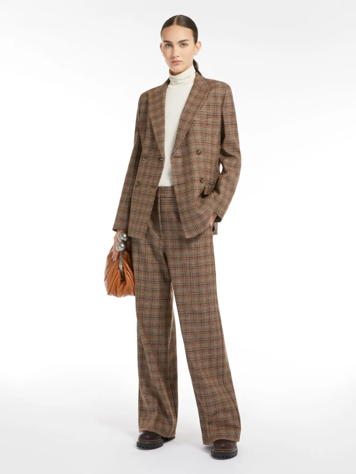 Blazer in lana disegnata