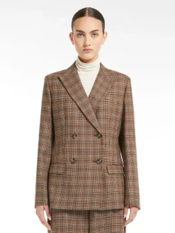 Blazer in lana disegnata