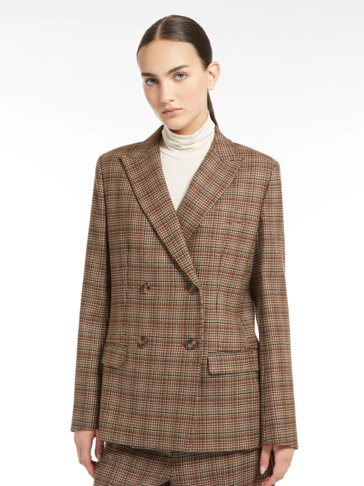 Blazer in lana disegnata