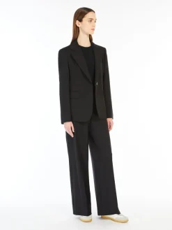 Blazer in lana natural stretch