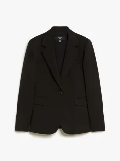 Blazer in lana natural stretch