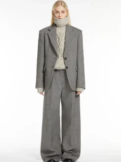 Blazer monopetto in tweed