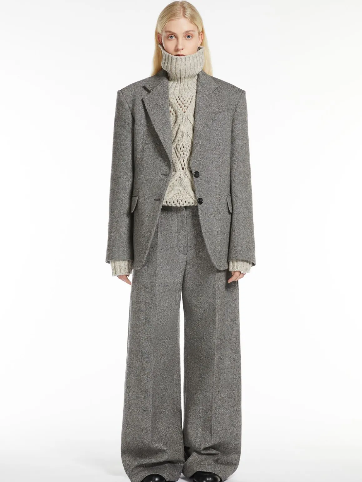Blazer monopetto in tweed