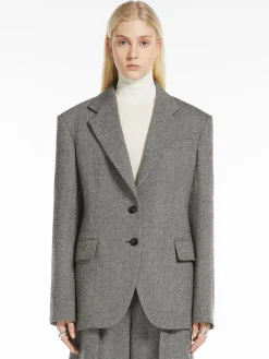 Blazer monopetto in tweed